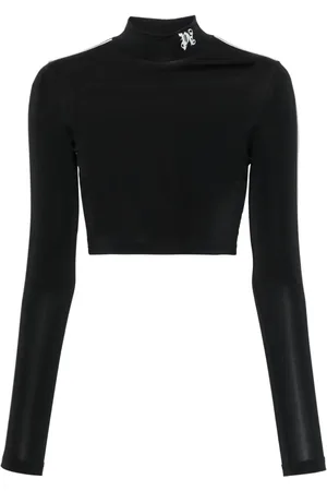 Palm Angels Cropped top med broderet logo