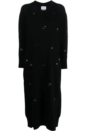 Barrie Kjole med blomster-broderi