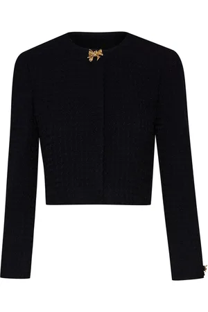 Oscar de la Renta Tweed-jakke med sløjfeknapper