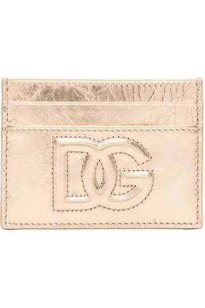 Dolce & Gabbana Pung med præget logo og metallisk effekt