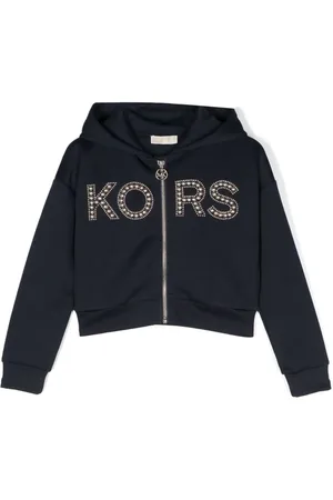 Michael Kors Hættetrøje med nitte-logo og lynlås