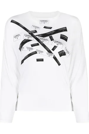 CHANEL 2016 T-shirt i bomuld med logotryk