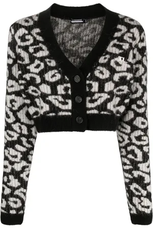 J Lindeberg Mallory cardigan i intarsia-strik med mønster