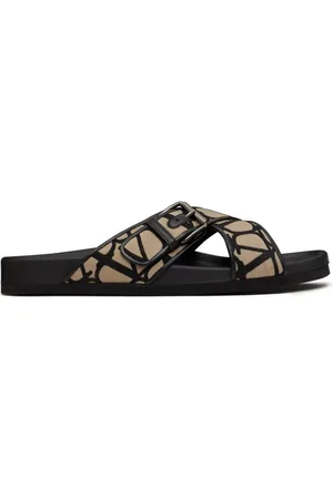 VALENTINO GARAVANI Toile Iconographe sandaler med krydsende remme