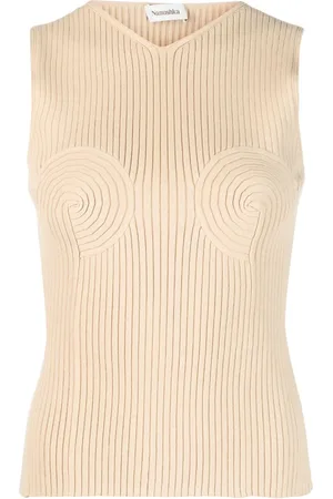 Nanushka Strikket top med faconsyet bustier