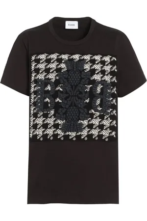 Barrie T-shirt med houndstooth-mønster og B-logo