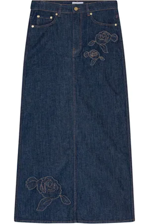 Ganni Lang denimnederdel