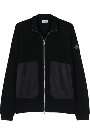 Moncler Blandet cardigan med ruskindspaneler