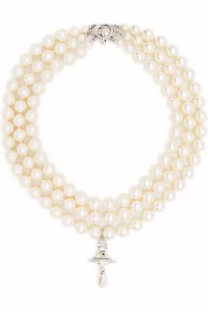 Vivienne Westwood Choker-halskæde med tre perlerækker