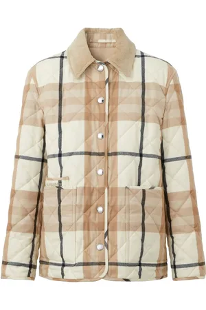 Burberry Quiltet jakke med vintage ternet mønster