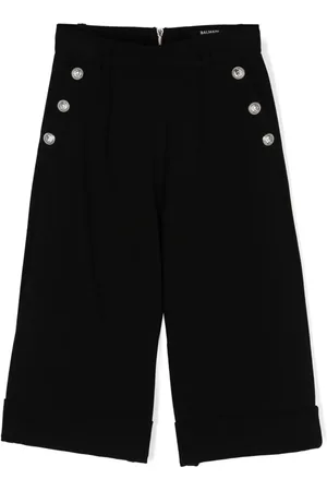 Balmain Bukser med brede ben og plisseret detalje