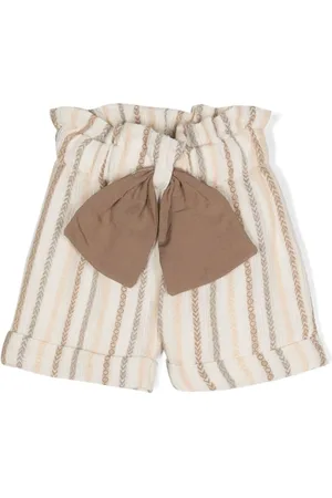 LA STUPENDERIA Broderede shorts med asymmetrisk mønster