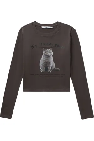 B+AB Sweatshirt med grafisk tryk