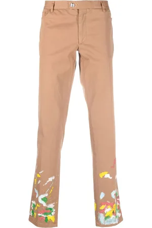 Philipp Plein Chinos i denim med malet effekt