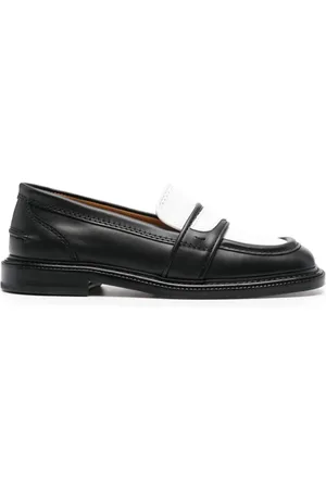 Maison Kitsuné 25mm loafers i læder med paneler