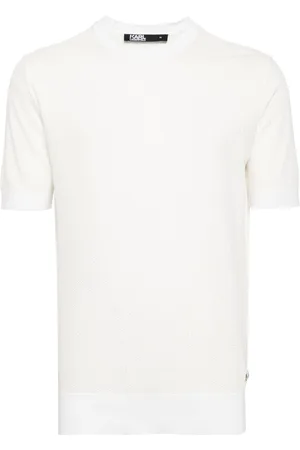 Karl Lagerfeld Strikket top med logoapplikation og V-hals
