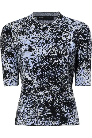 Proenza Schouler Strikket top i jacquard med abstrakt tryk