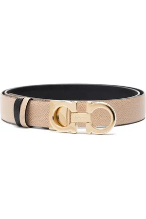 Salvatore Ferragamo Vendbart Donna bælte med logoplade