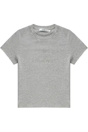B+AB Cropped top med krystaludsmykning