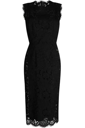 Dolce & Gabbana Kort ærmeløs kjole med blonder