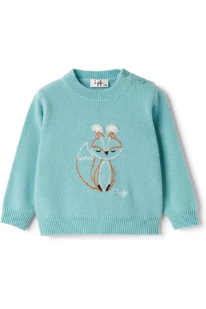 Il gufo Uldtrøje med broderi