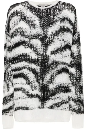 Stella McCartney Trøje i løs strik med tigermønster