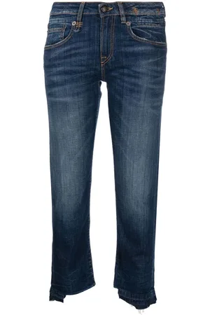 R13 Cropped jeans med høj talje