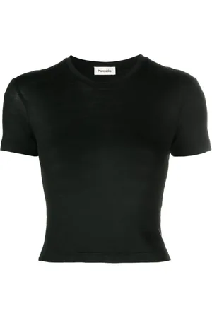 Nanushka T-shirt i uld med rund hals
