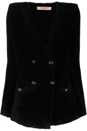 Twin-Set Jacquard-trykket blazer med monogram