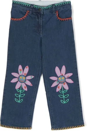 Stella McCartney Jeans med lige ben og blomsterbroderi