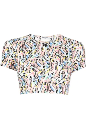 CHANEL 1995 T-shirt med pump-tryk