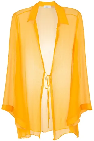 AMIR SLAMA Saida de Praia strand cover-up i silke