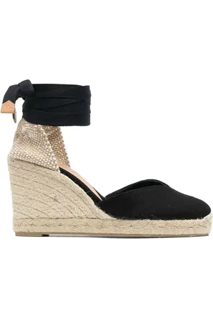 Castaner Espadriller med kilehæl og ankelsnøre