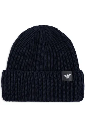 Emporio Armani Strikket hue med logomærke
