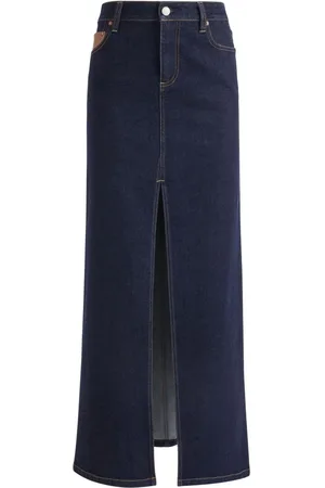 ALICE+OLIVIA Mellemlang nederdel i denim