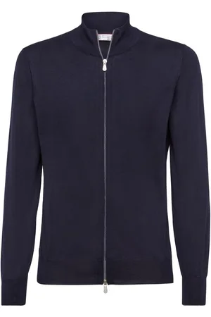 Brunello Cucinelli Finstrikket cardigan med lynlås