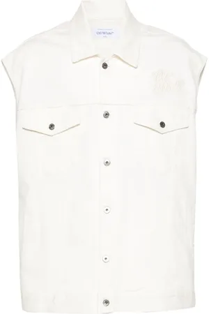 OFF-WHITE Vest i denim med logobroderi