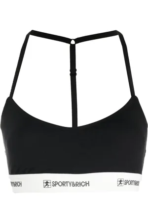 Sporty & Rich Cropped top med logobånd