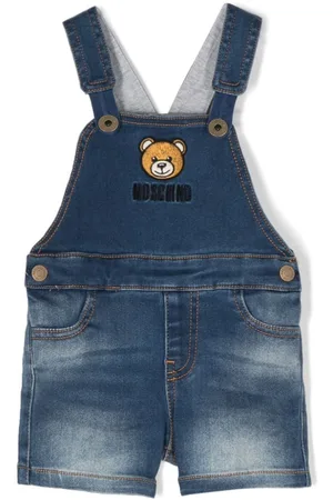 Moschino Overalls i denim med bamsemotiv
