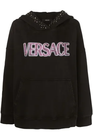 VERSACE Hættetrøje med logotryk og nitter