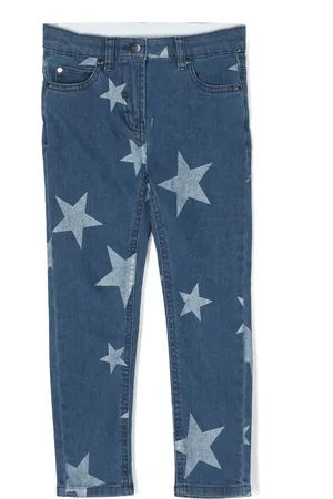 Stella McCartney Jeans med lige ben og stjernetryk