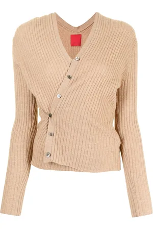 Cashmere In Love Cropped cardigan i ribstrik