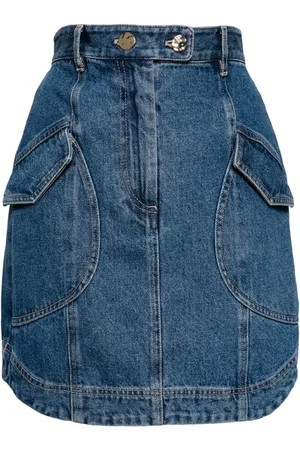 Acler Kort højtaljet denimnederdel