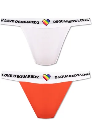 Dsquared2 G-streng med logo-taljebånd (pakke med to)