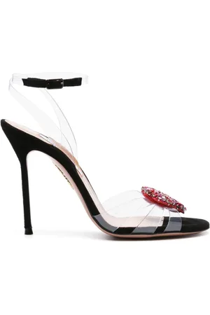 Aquazzura Love Me 115 mm sandaler med krystalhjerte