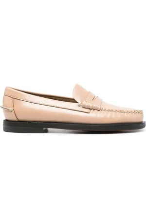 SEBAGO Loafers i læder med stablet hæl