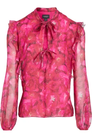 Giambattista Valli Bluse i silke-georgette med blomstret tryk