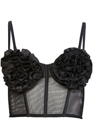 FLEUR DU MAL Bustier-top med rose-applikation