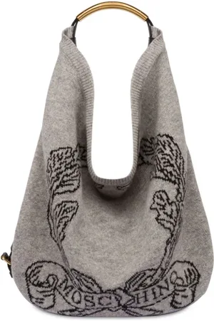 Moschino Intarsia-strikket tote med logo
