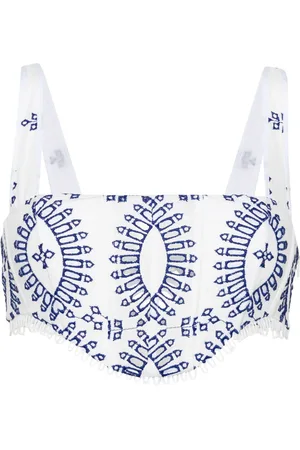 CHARO RUIZ IBIZA Güik croptop i broderie-anglaise